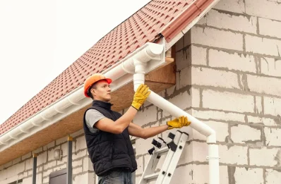 Pose et remplacement de gouttières à Escorailles
